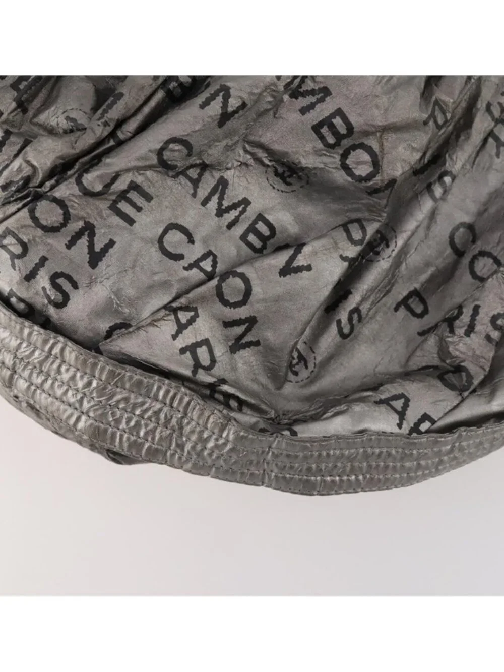 Authentic CHANEL Unlimited Shoulder Bag Coated Canvas Silver CC